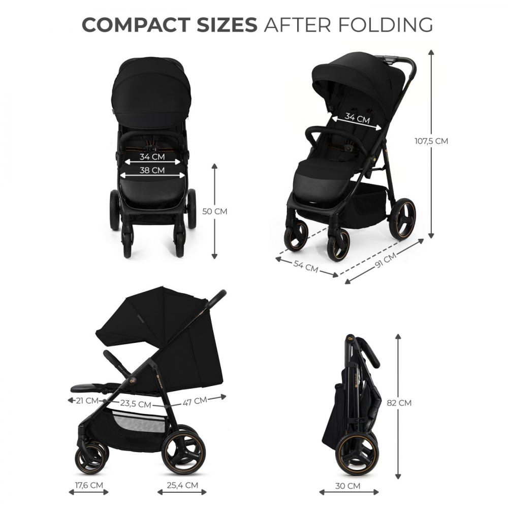 Carucior sport Kinderkraft Trig 3 onyx black - 3