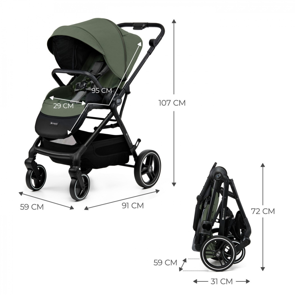 Carucior sport Kinderkraft Yoxi green - 4 | YEO