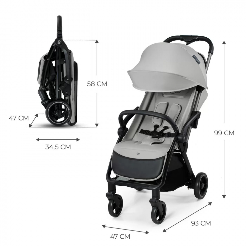 Carucior sport Kinderkraft Apino 0-22 kg dove grey - 7