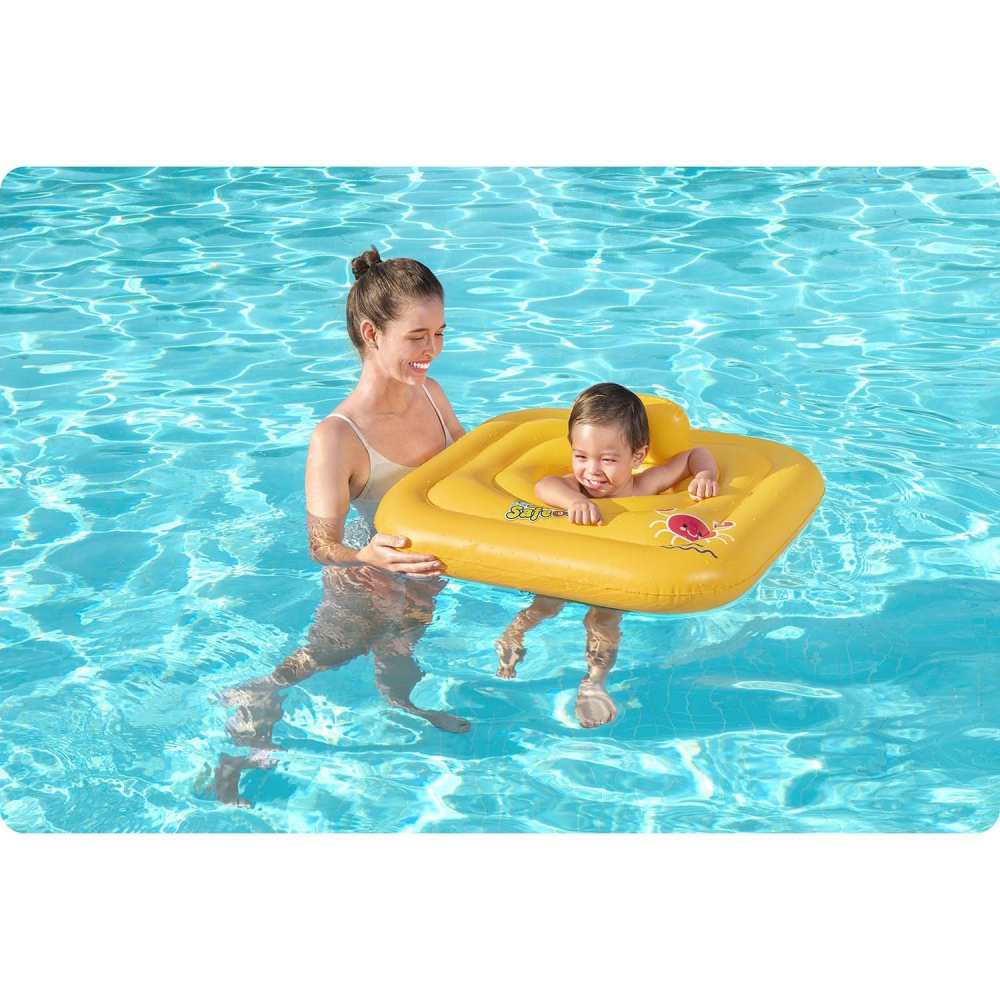 Colac gonflabil pentru bebelusi 76x76 cm Bestway Swim Safe Galben - 2 | YEO