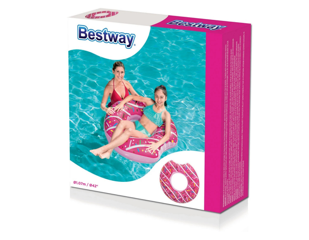 Colac gonflabil pentru copii Bestway 107 cm Donut Roz - 3 | YEO