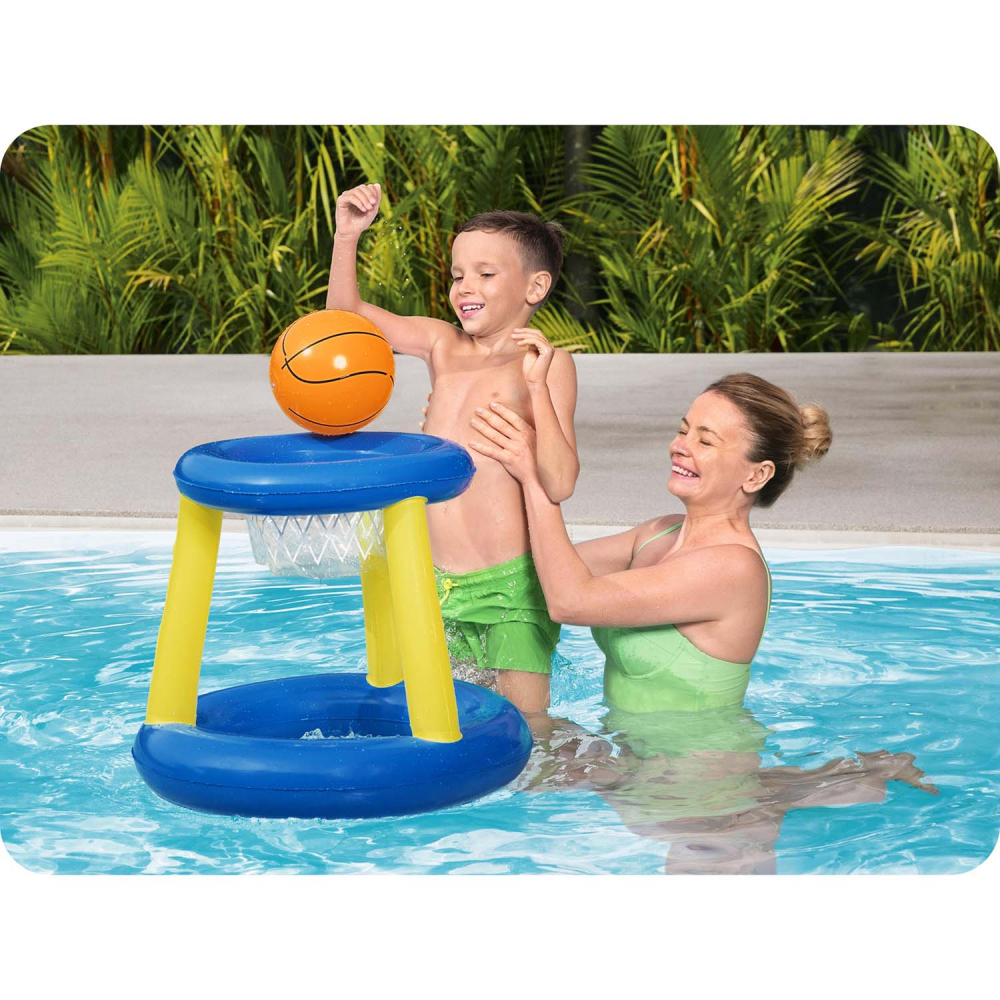 Cos de baschet gonflabil pentru piscine Bestway AlbastruGalben