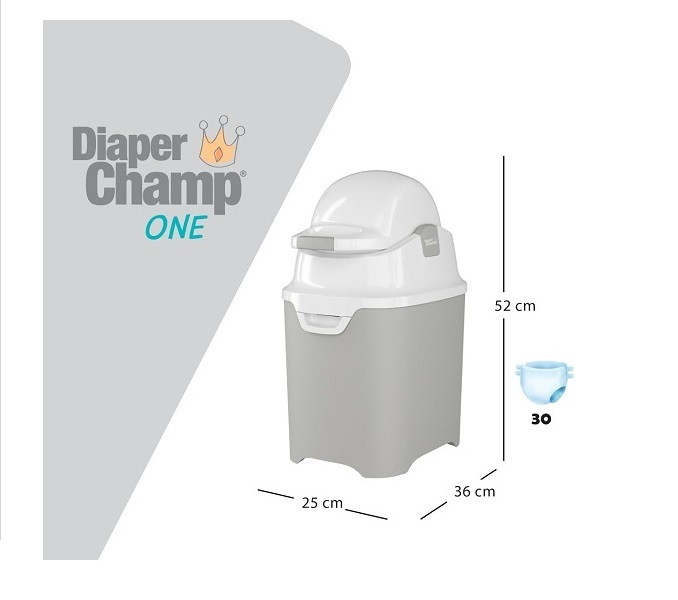 Cos ermetic scutece cu sac universal Diaper Champ capacitate 30 scutece One Clay Sand - 2 | YEO