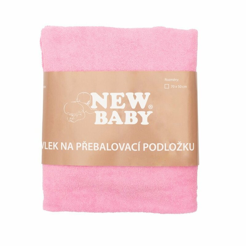 Husa New Baby Universala Pentru Saltea De Infasat Din Bumbac Terry 50x70 Cm Pink