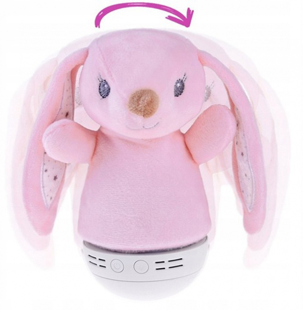 Lampa de veghe in 7 culori LED muzicala Pink Rabbit 18 cm - 3