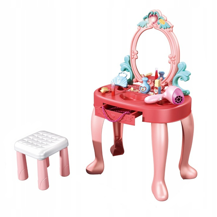 Masuta de toaleta cu Oglinda sunete lumini si uscator de par Beautiful Dresser