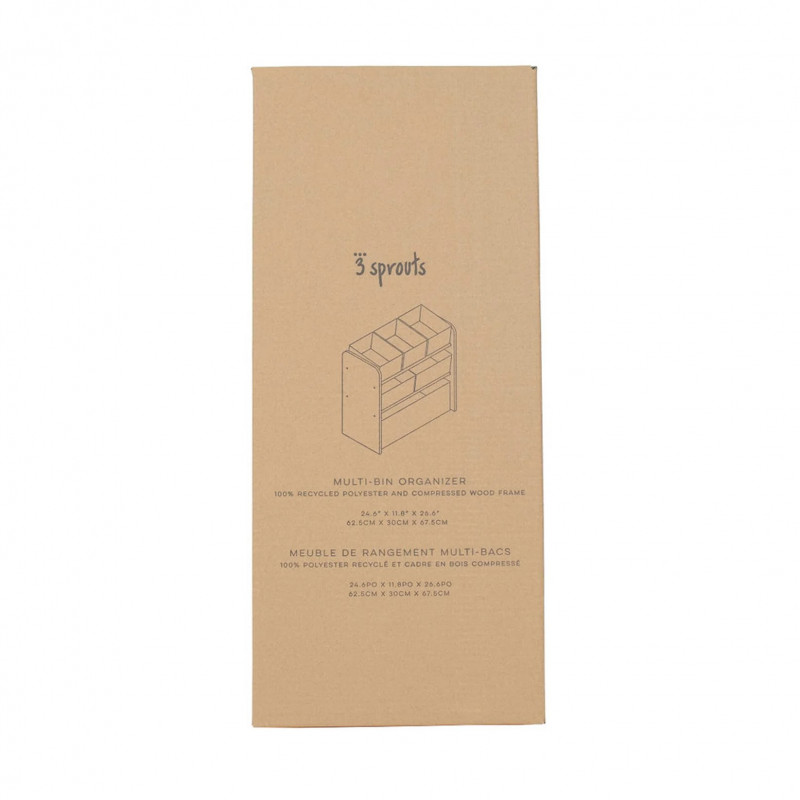 Organizator din material reciclat pentru jucarii Cream 3 Sprouts