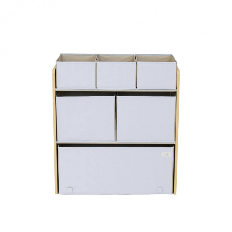 Organizator din material reciclat pentru jucarii Gri 3 Sprouts