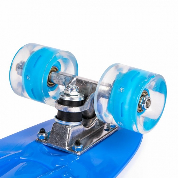 Penny board pentru copii cu lumini led albastru - 3 | YEO