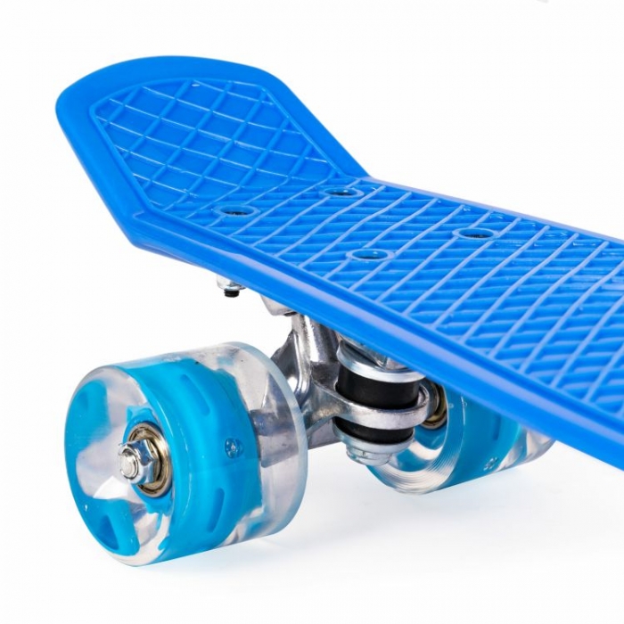 Penny board pentru copii cu lumini led albastru - 5