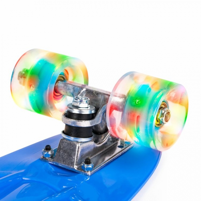 Penny board pentru copii cu lumini led albastru - 6