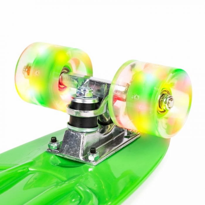 Penny board pentru copii cu lumini led verde - 2