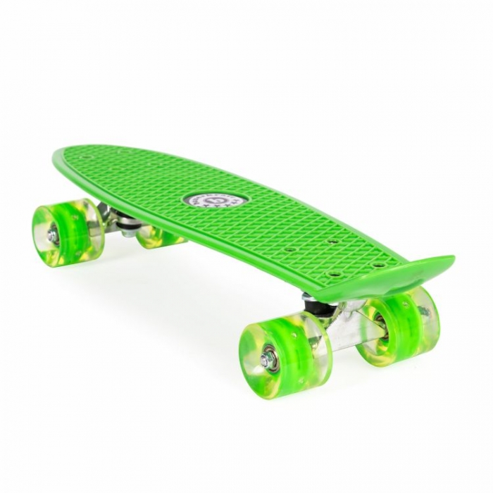 Penny board pentru copii cu lumini led verde - 3