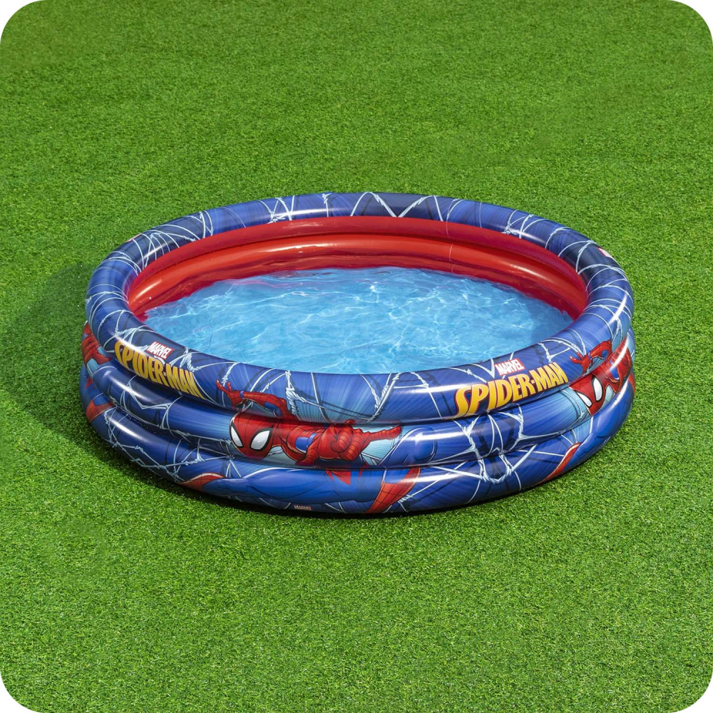 Piscina gonflabila Bestway Spider-Man cu 3 inele 122 x 30 cm