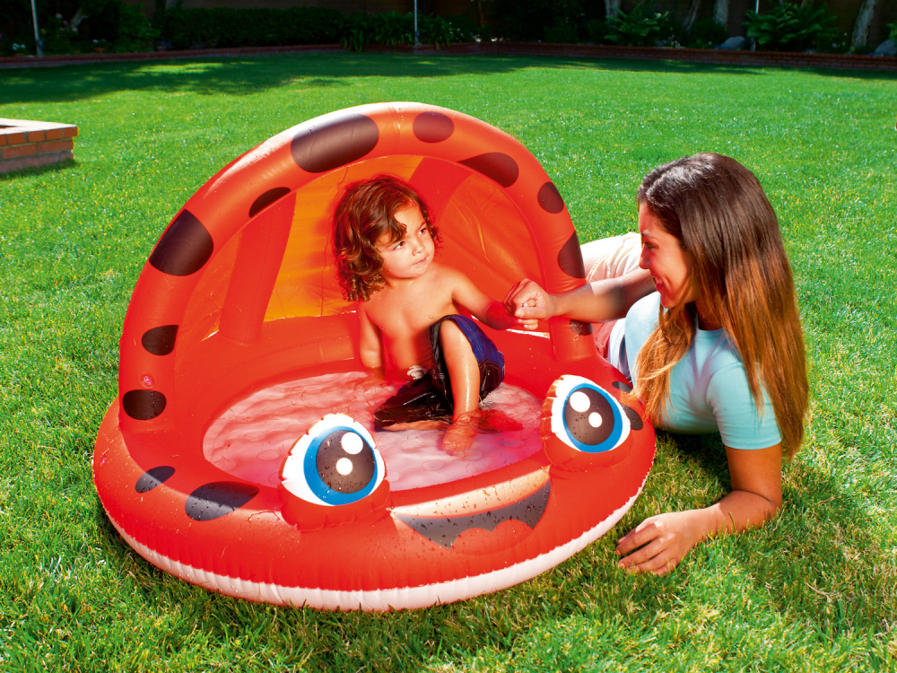 Piscina gonflabila cu parasolar Bestway Smile Rosu - 1 | YEO