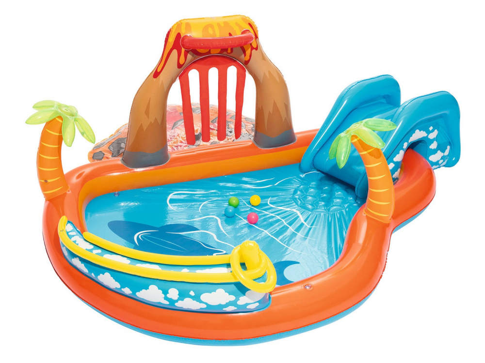 Poze Piscina gonflabila cu tobogan stropitori si cos Bestway nichiduta.ro 