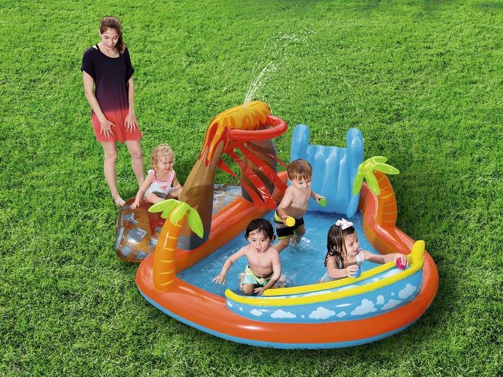 Poze Piscina gonflabila cu tobogan stropitori si cos Bestway nichiduta.ro 