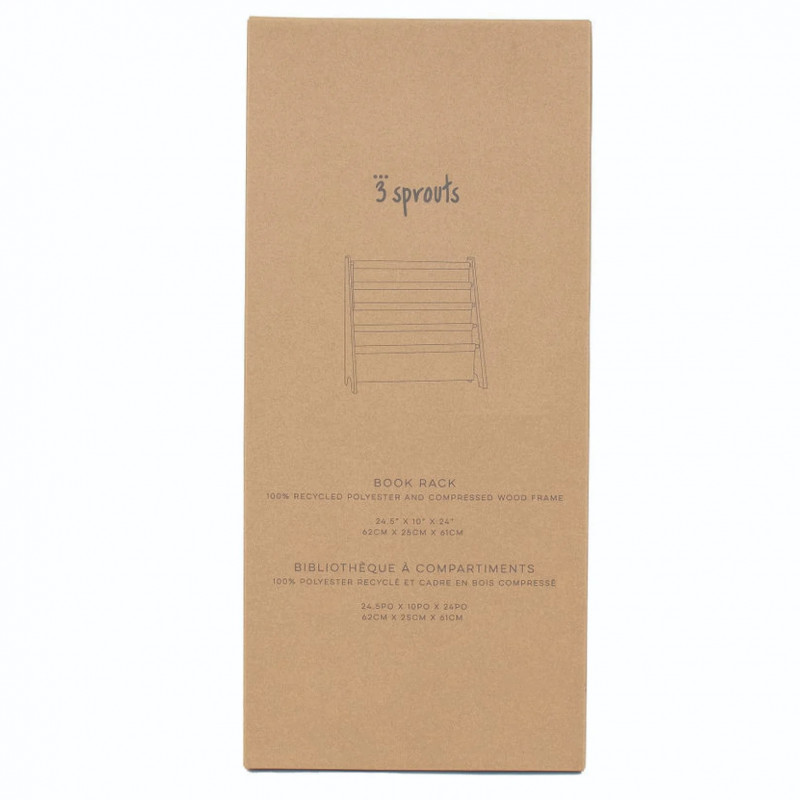 Raft organizator de carti pentru copii material reciclat Clay 3 Sprouts