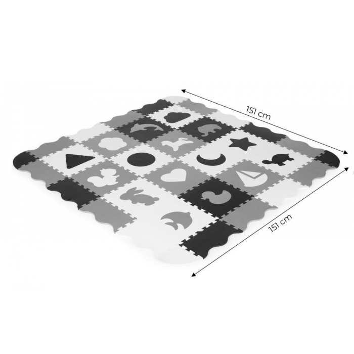 Salteluta de joaca Ecotoys tip puzzle cu pereti 36 elemente ECOEVA012