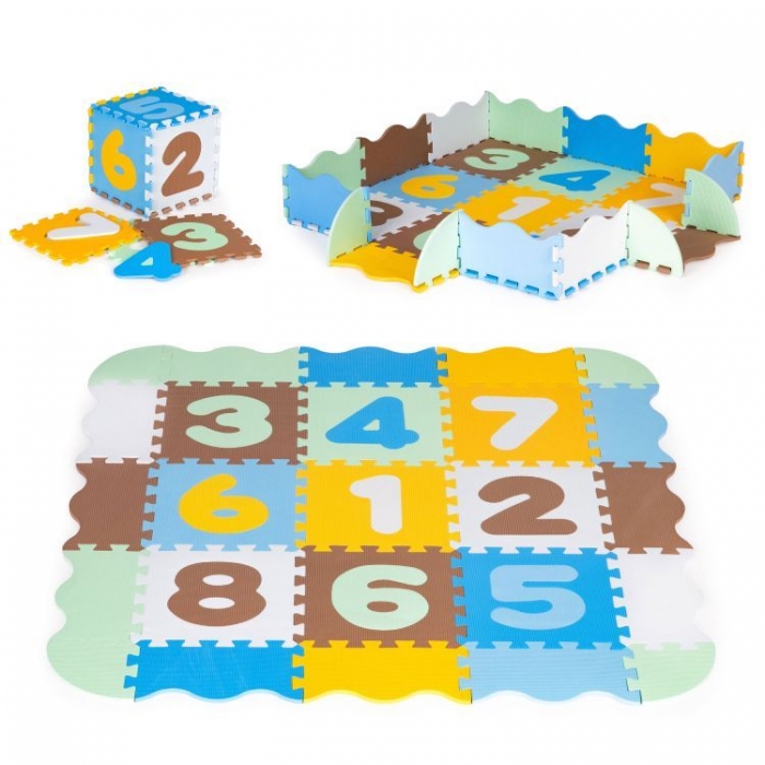 Salteluta de joaca Ecotoys tip puzzle cu pereti 25 elemente 3255 multicolor - 4