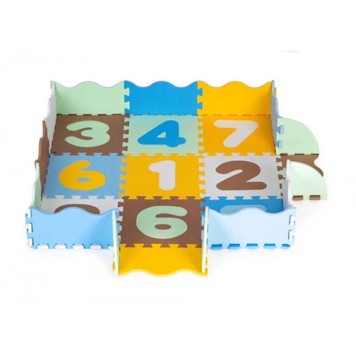Salteluta de joaca Ecotoys tip puzzle cu pereti 25 elemente 3255 multicolor - 5