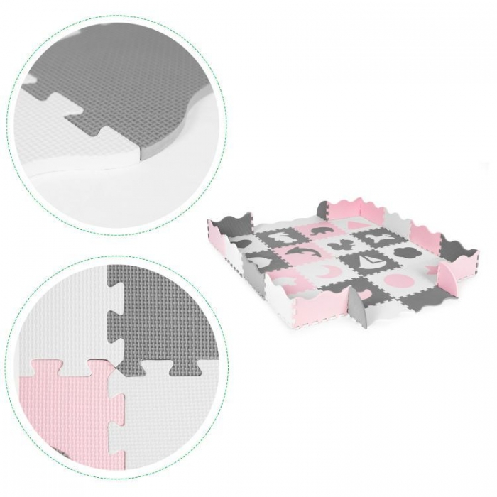 Salteluta de joaca Ecotoys tip puzzle cu pereti 25 elemente ECOEVA011 - 5