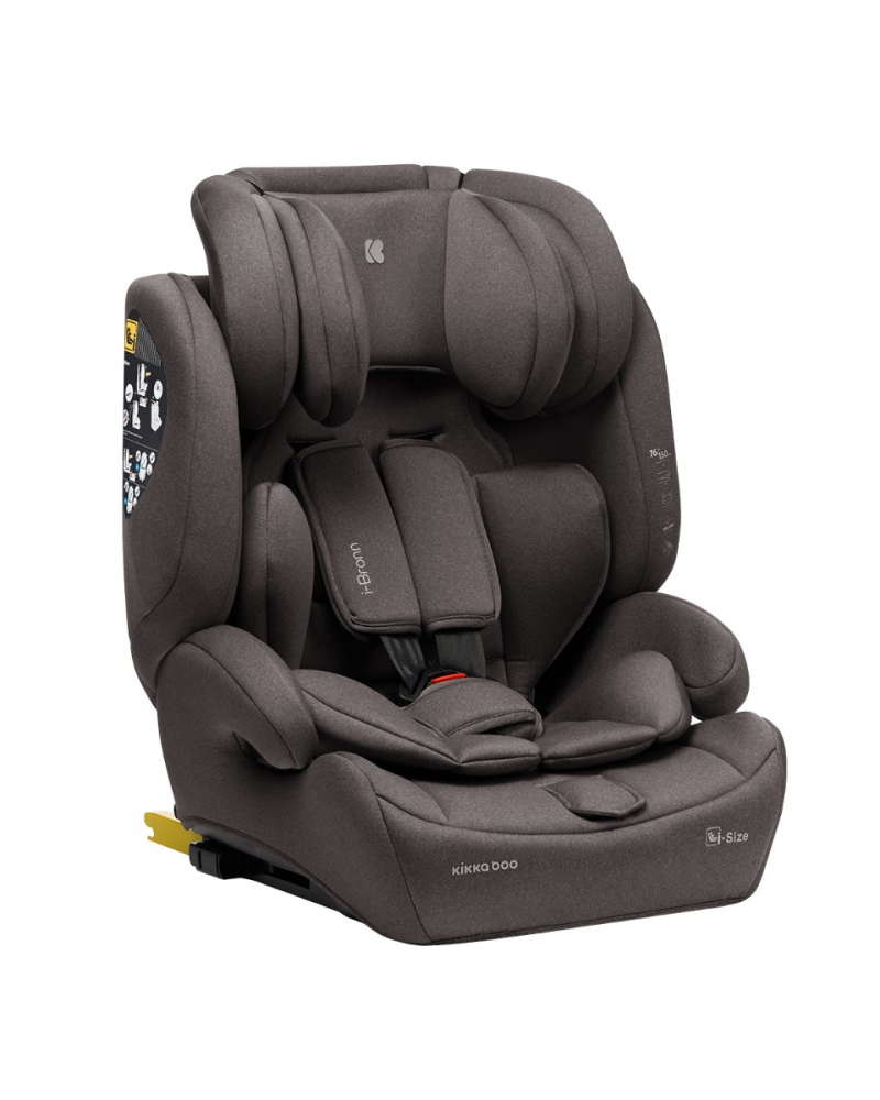 Scaun auto cu isofix KikkaBoo 76-150 cm i-Bronn i-SIZE Bej - 5