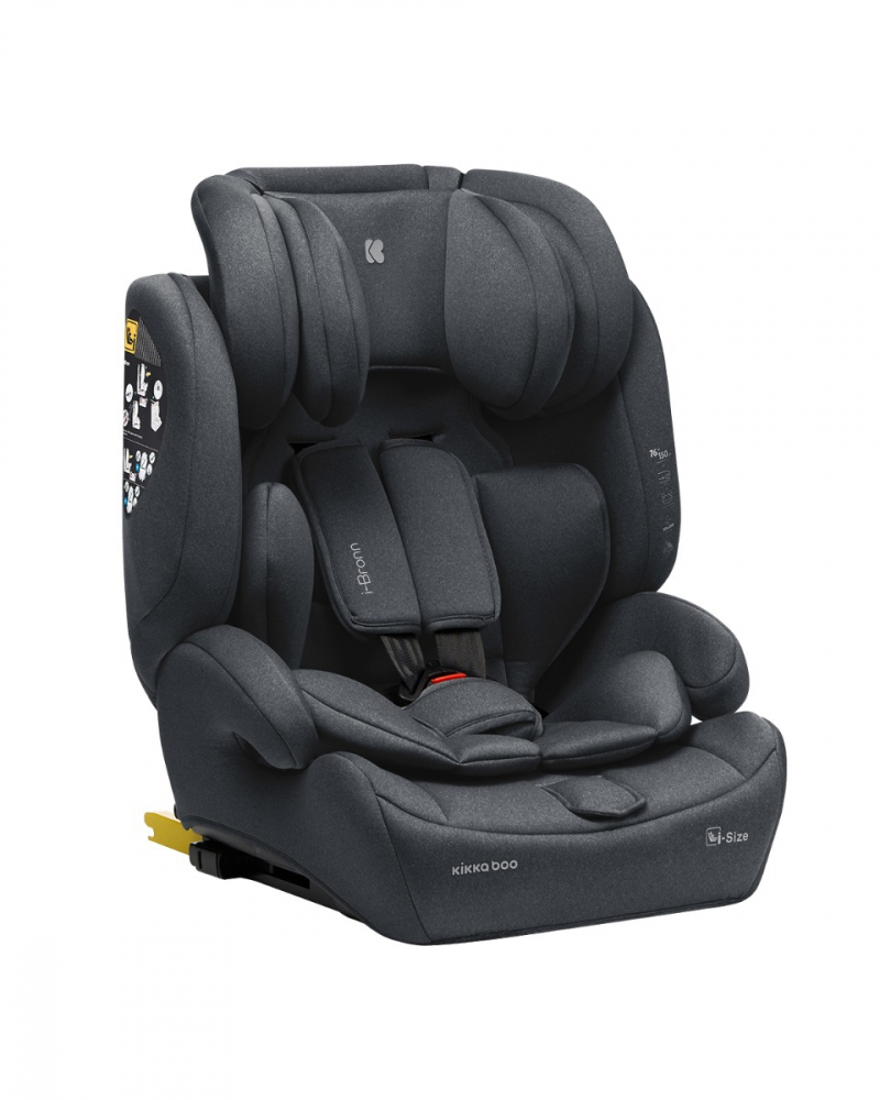 Scaun auto cu isofix KikkaBoo 76-150 cm i-Bronn i-SIZE Gri - 5