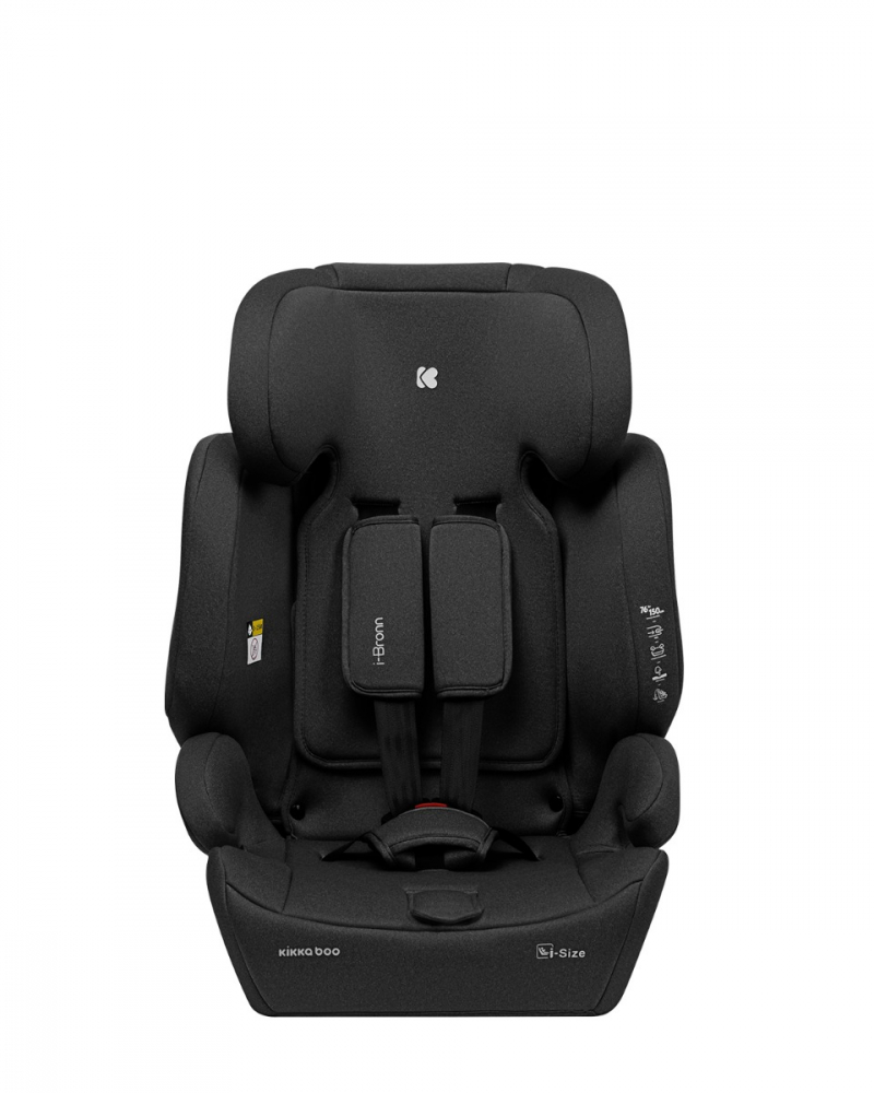 Scaun auto cu isofix KikkaBoo 76-150 cm i-Bronn i-SIZE Negru - 1