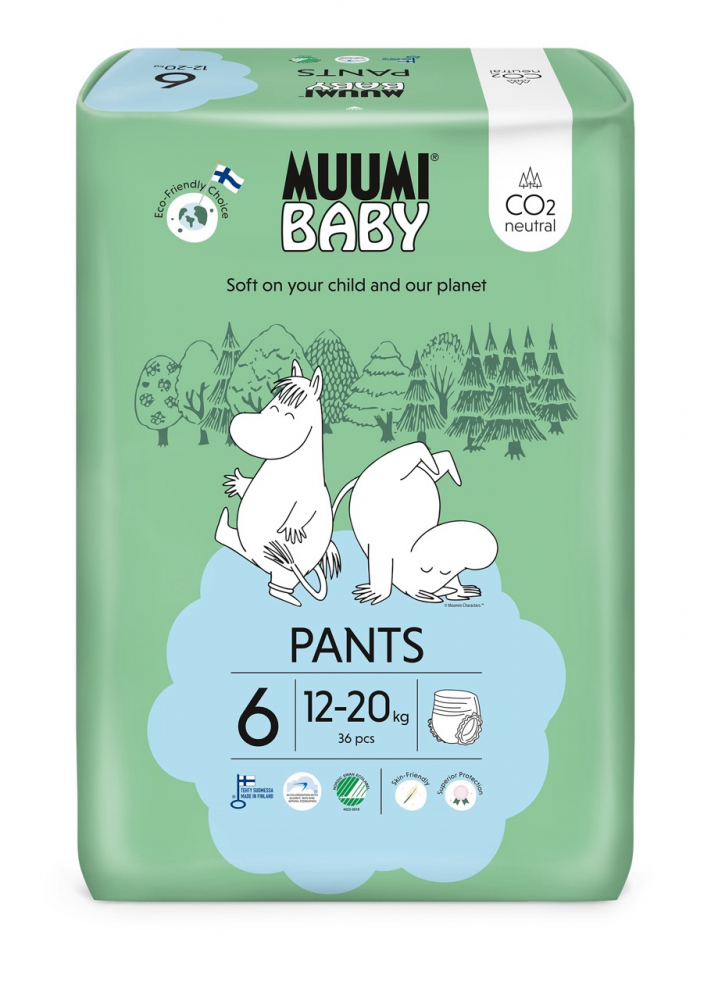 Scutece finlandeze eco tip chilotel Muumi Baby 6, 12 - 20 kg 36 buc