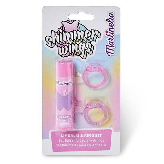 Set balsam de buze si 2 inele Shimmer Wings Martinelia 4 g