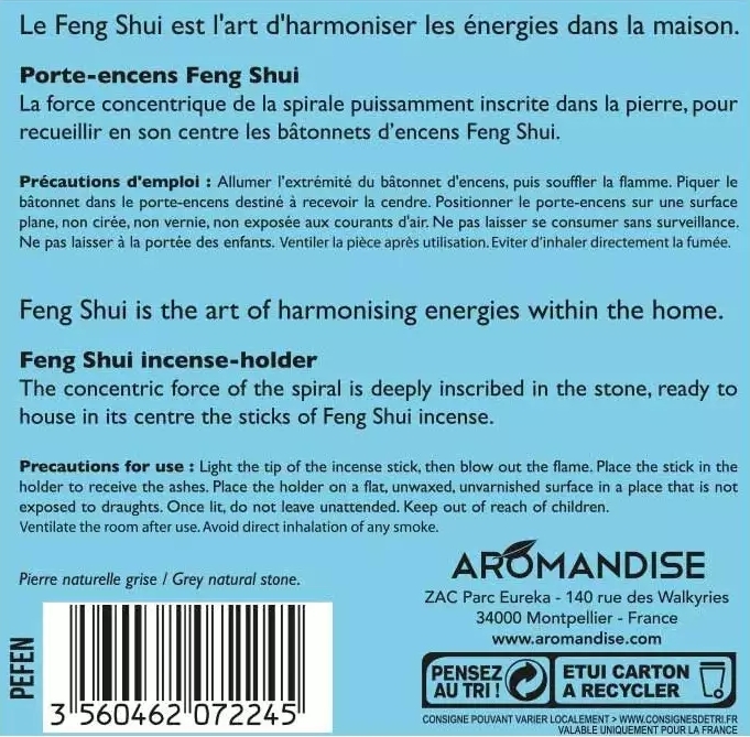 Suport pentru betisoare parfumate Aromandise din piatra Feng Shui - 2