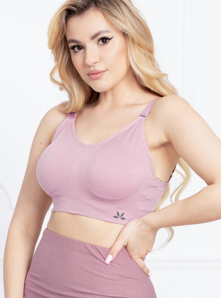 Sutien tip bustiera pentru perioada prenatala Roz marime SM