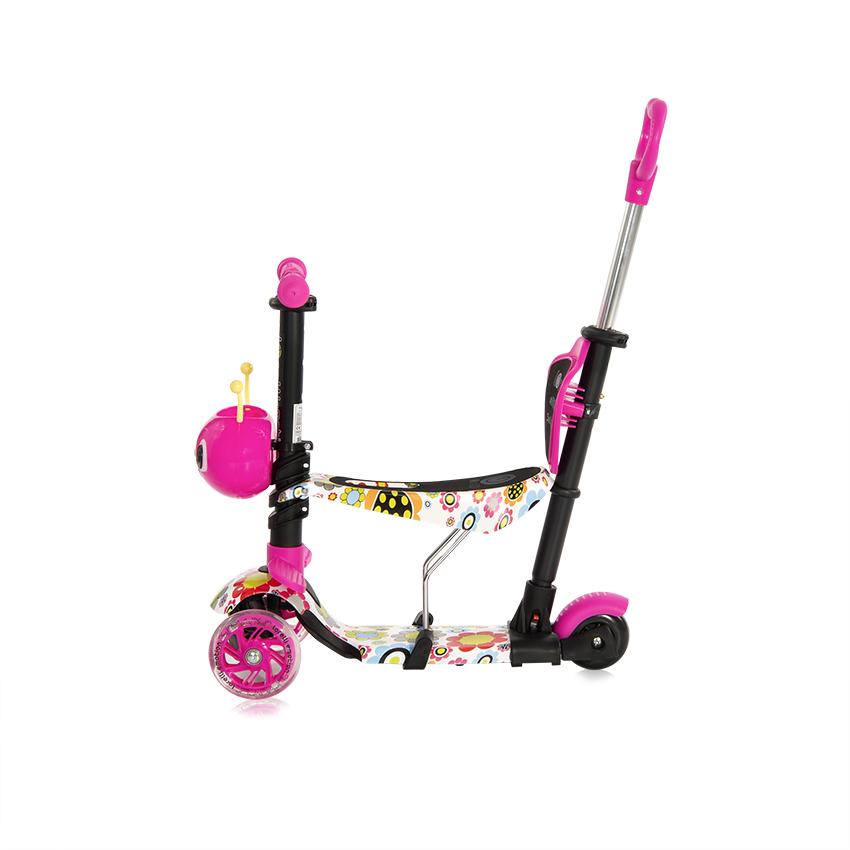 Trotineta pentru copii Smart Plus Pink Flowers - 1