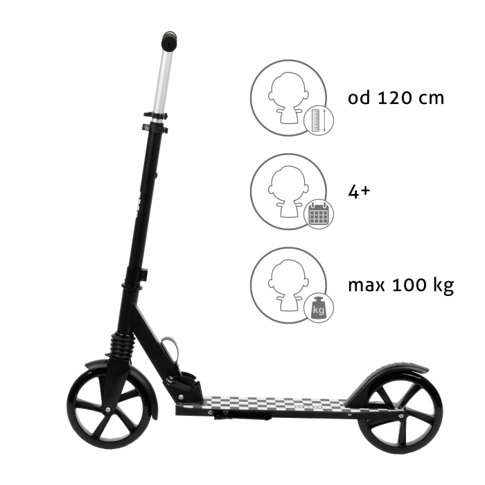 Trotineta pliabila de oras 200 mm Driff Black White - 4