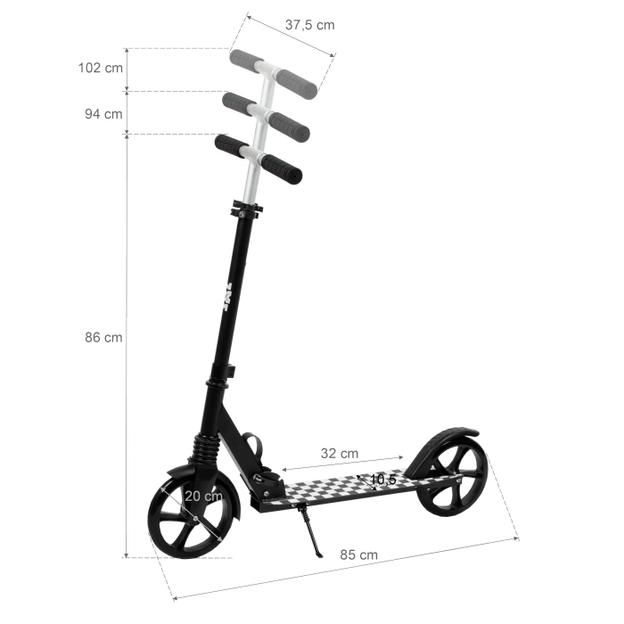 Trotineta pliabila de oras 200 mm Driff Black White - 7