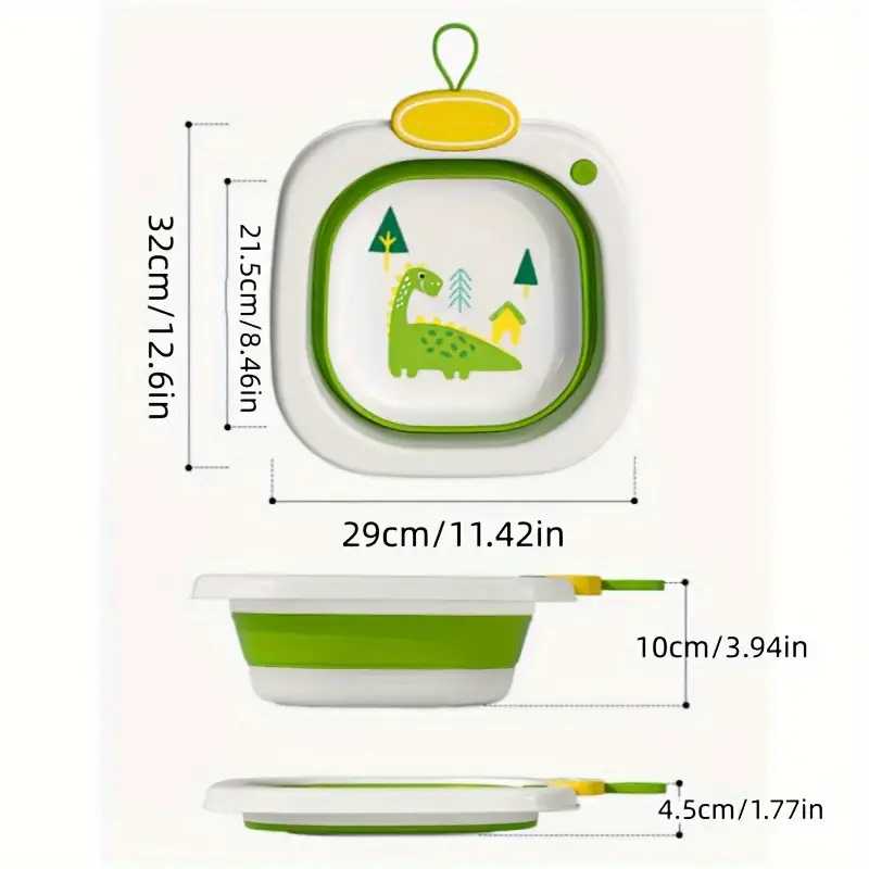 Recipient pliabil pentru clatire Little Mom 3500 ml Green - 2 | YEO