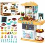 Bucatarie interactiva cu abur lumini sunete si 43 de accesorii Home Kitchen Yellow
