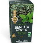 Ceai verde Sencha cu menta Aromandise bio 18 pliculete x 2g