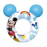 Colac gonflabil pentru inot Bestway 3-6 ani Mickey Mouse cu urechiuse