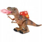 Dinozaur interactiv T-Rex cu lumina si fum XXL