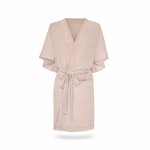 Halat Kimono pentru gravide si mamici vascoza si in marime universala Sepia Rose