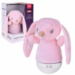 Lampa de veghe in 7 culori LED muzicala Pink Rabbit 18 cm