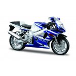 Macheta motocicleta Bburago scara 1:18 Suzuki GSX-R750 alb/albastru