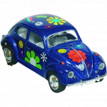 Masinuta Die Cast VW Beetle Classic scara 1:64 cu print floral