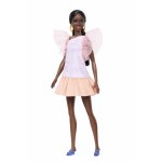 Papusa Barbie Fashionistas afro-americana cu rochie peach