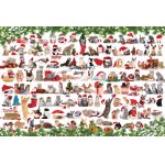 Puzzle 1000 piese Eurographics Holiday Cats Tin
