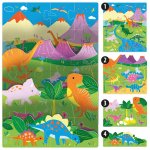 Set puzzle 16 piese Dinozauri