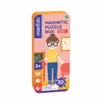 Puzzle magnetic in cutie metalica, joc de potrivire si asociere Educatoare