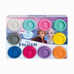 Set 10 borcanase de plastilina Frozen in ambalaj de carton